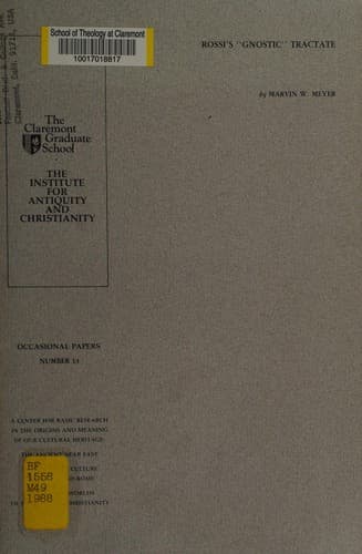 Tapa de Rossi's "Gnostic" Tractate