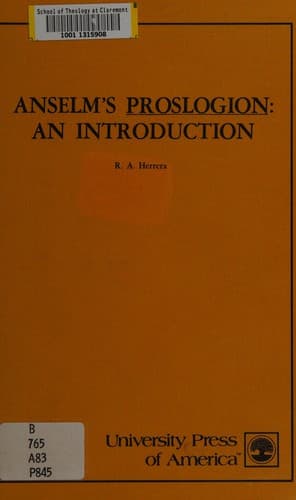 Tapa de Anselm's Proslogion
