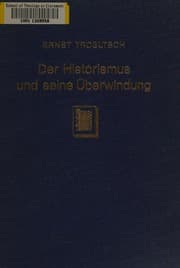 Tapa de Der Historismus und seine "Uberwindung