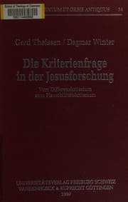 Tapa de Die Kriterienfrage in der Jesusforschung