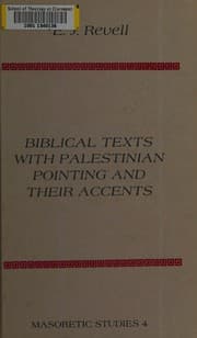 Tapa de Biblical texts with Palestinian pointing and their accents