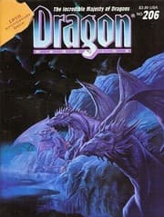 Tapa de Dragon Magazine, No 206/18th Anniversary Issue