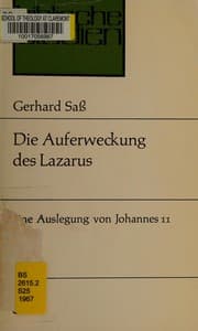 Tapa de Die Auferweckung des Lazarus