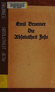 Tapa de Die Absolutheit Jesu