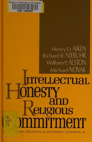 Tapa de Intellectual honesty and religious commitment