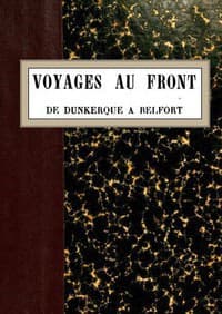 Tapa de Voyages au front, de Dunkerque à Belfort