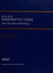 Tapa de 2012-2013 Bankruptcy code and related materials