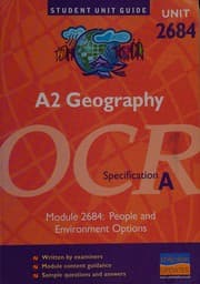 Tapa de A2 geography unit 2684