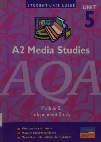 Tapa de A2 media studies unit 5