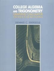 Tapa de College algebra and trigonometry