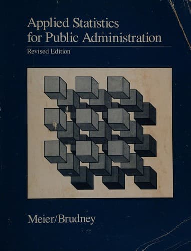Tapa de Applied statistics for public administration