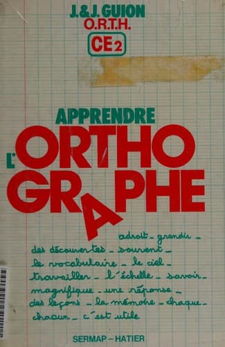 Tapa de Apprendre l'orthographe