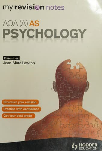 Tapa de AQA (A) AS psychology