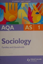 Tapa de AQA AS sociology unit 1
