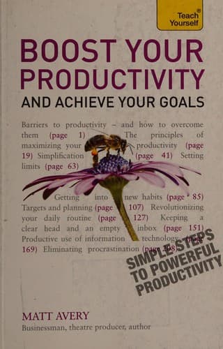 Tapa de Boost your productivity and achieve your goals