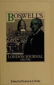 Tapa de Boswell's London journal, 1762-1763