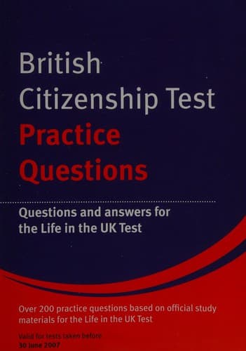 Tapa de British citizenship test practice questions