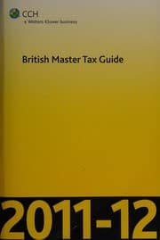 Tapa de British master tax guide, 2011-12