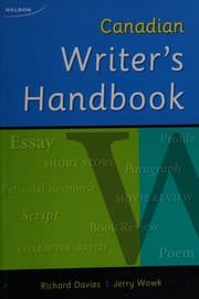 Tapa de Canadian writer's handbook
