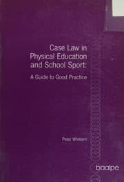 Tapa de Case law in physical education and school sport