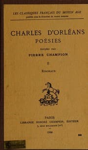 Tapa de Charles d'Orleans, poésies