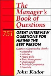 Tapa de The Manager's Book of Questions
