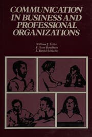Tapa de Communication in business and professional organizations