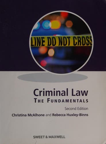 Tapa de Criminal law