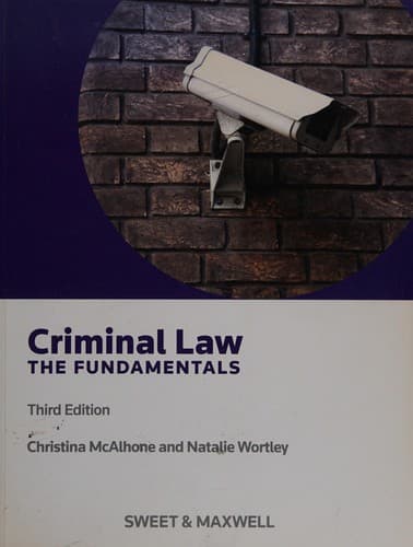 Tapa de Criminal law