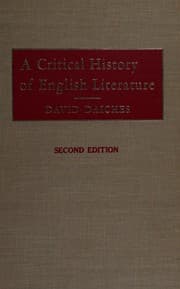 Tapa de A critical history of English literature