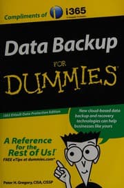 Tapa de Data backup for dummies