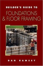 Tapa de Builder's guide to foundations & floor framing