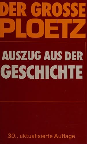 Tapa de Der grosse Ploetz
