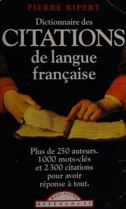 Tapa de Dictionnaire des citations de langue française