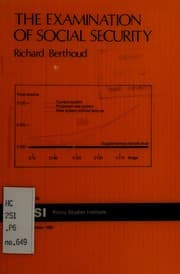 Tapa de The Examination of Social Security (Reports)