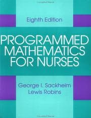 Tapa de Programmed mathematics for nurses