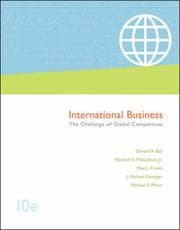 Tapa de International Business with World Map, Student CD and Cesim