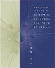 Tapa de Managerial Issues of Enterprise Resource Planning Systems