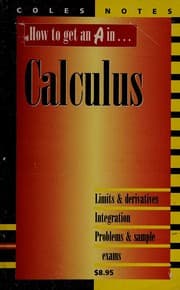 Tapa de How to get an A in-- calculus