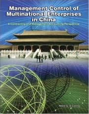 Tapa de Management Control of Multinational Enterprises in China