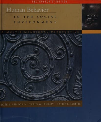 Tapa de Human behavior in the social environment