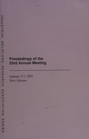 Tapa de Industrial Relations Research Association