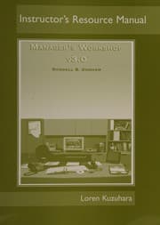 Tapa de Instructor's resource manual [to accompany] The manager's workshop, third edition [by] Randall B. Dunham