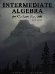 Tapa de Intermediate algebra for college students