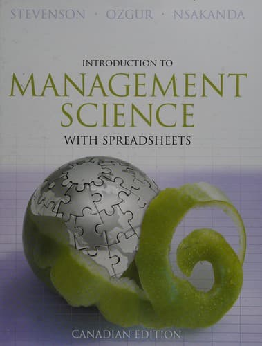 Tapa de Introduction to management science with spreadsheets