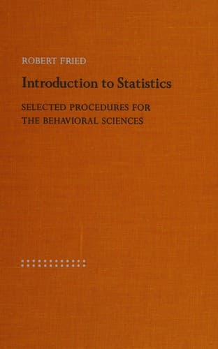 Tapa de Introduction to statistics