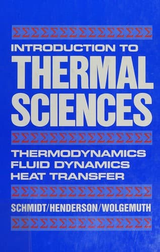 Tapa de Introduction to thermal sciences