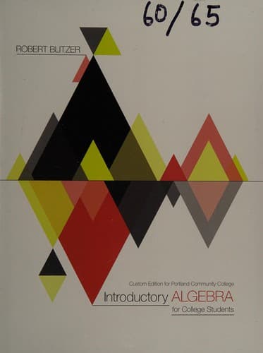 Tapa de Introductory algebra for college students