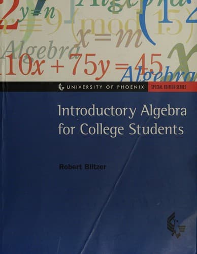 Tapa de Introductory algebra for college students