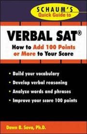 Tapa de Schaum's Quick Guide to the SAT